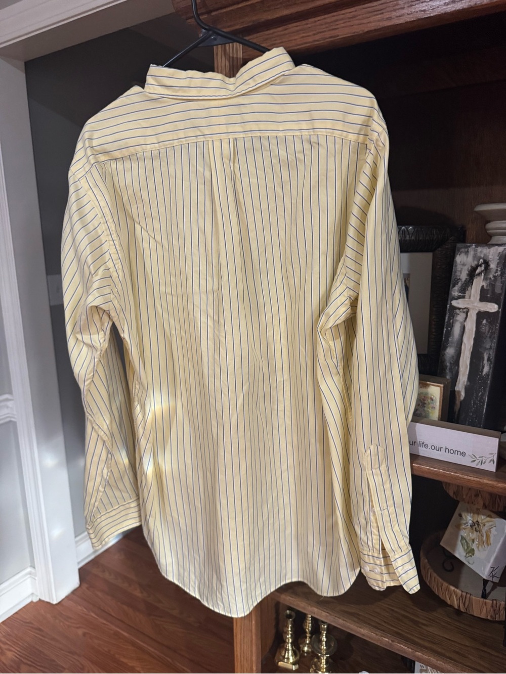 Polo by Ralph Lauren Yellow and Navy Striped Button-Down Shirt - Picture 2 of 3